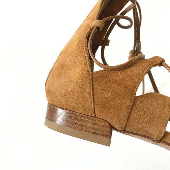 Stuart Weitzman Gladiator Sandals 6 Brown Suede - Picture 12 of 13